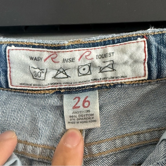 Vintage 90s Request Blue Paint Graffiti Jeans - Picture 6 of 6